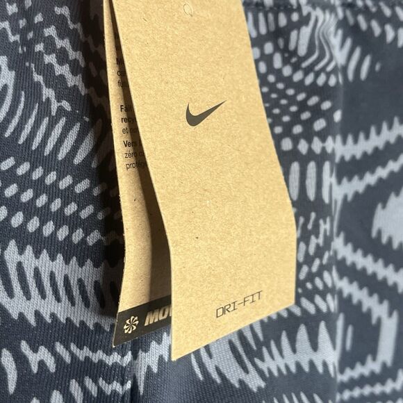 Nike Court Heritage Shorts Blue Geometric Print Womens L Knit Loose Fit - Picture 4 of 9